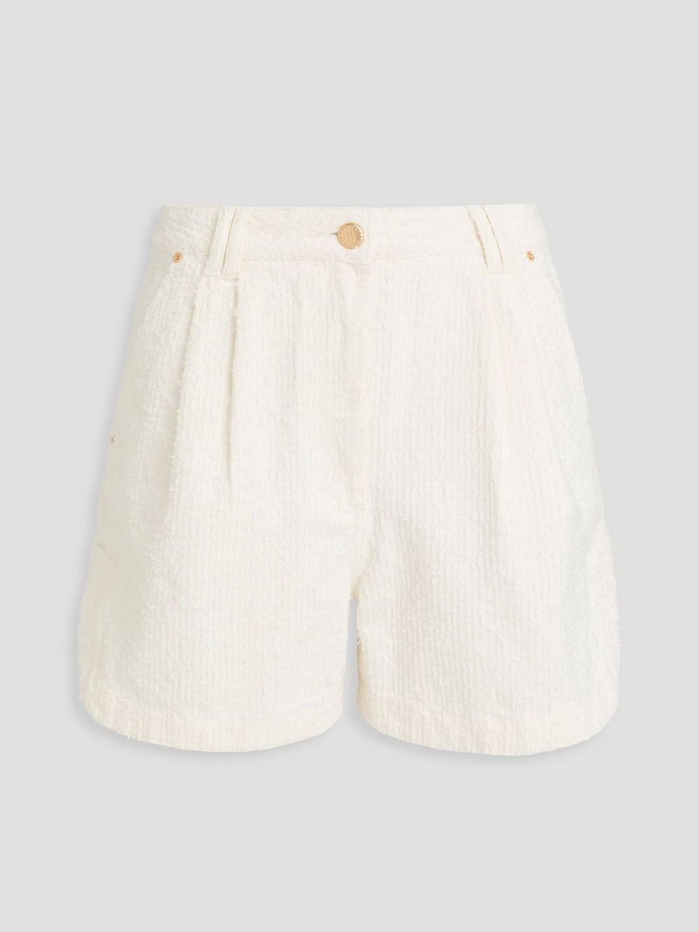 NWT FARM RIO Pleated fil coupé cotton shorts Size 27